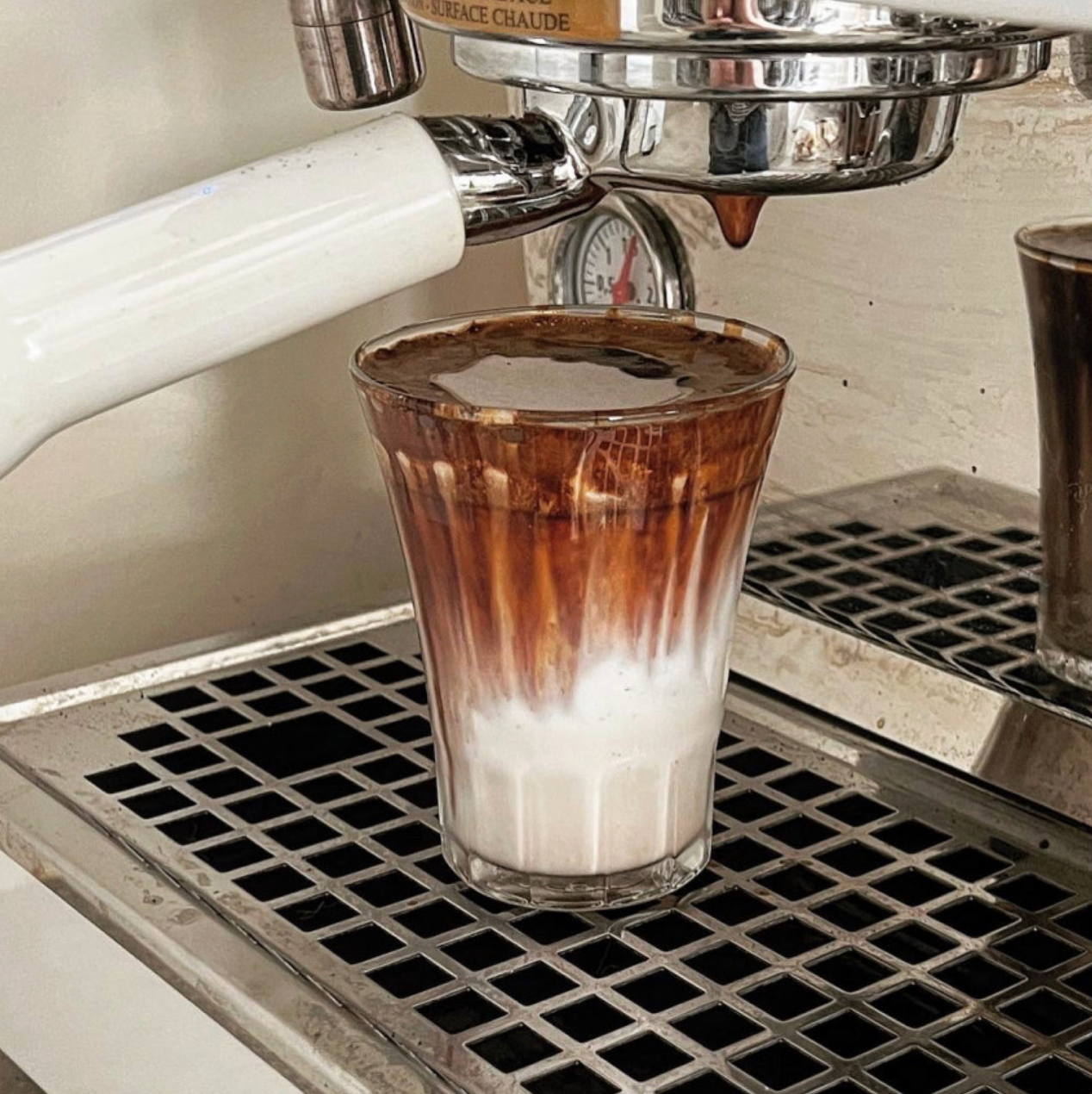 |Bracket Table| French Cafe Flat White Cup (4size)