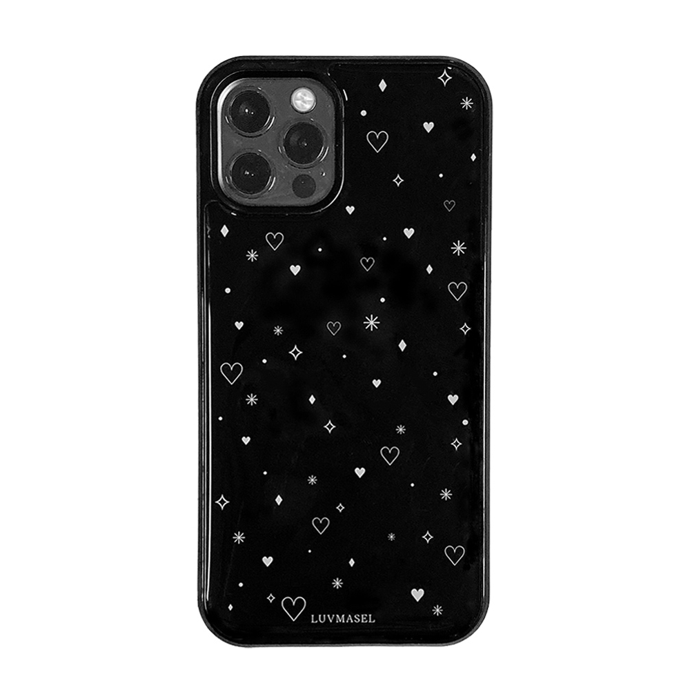 |LUVMASEL| Heart Glitter Epoxy Phone Case