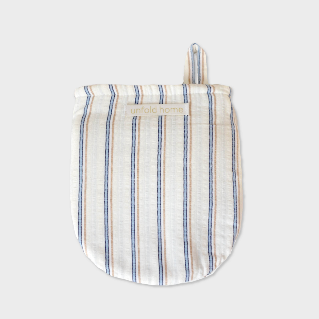|unfold| Stripe Oven Mitt (Blue)
