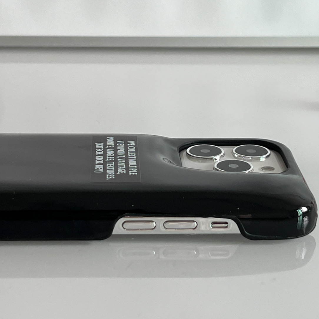 |kitsch kickkey| Emboss Black Cushion Phone Case
