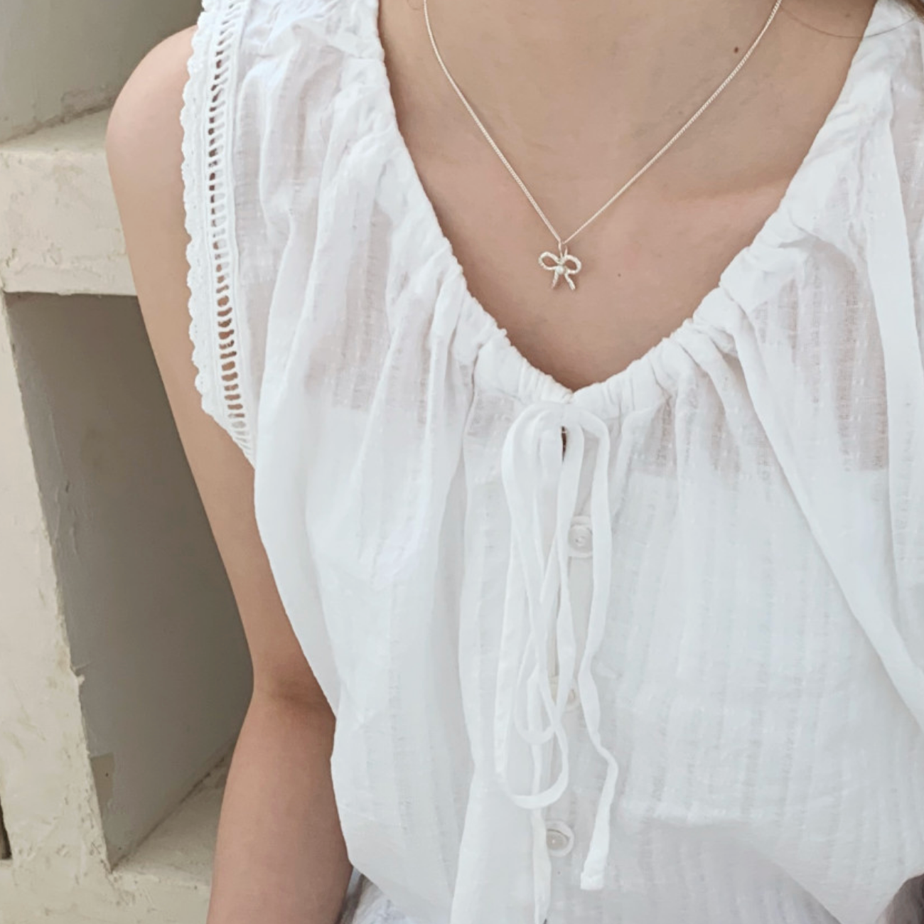 |Forimyme| |Silver 925| Ribbon Handmade Silver Necklace