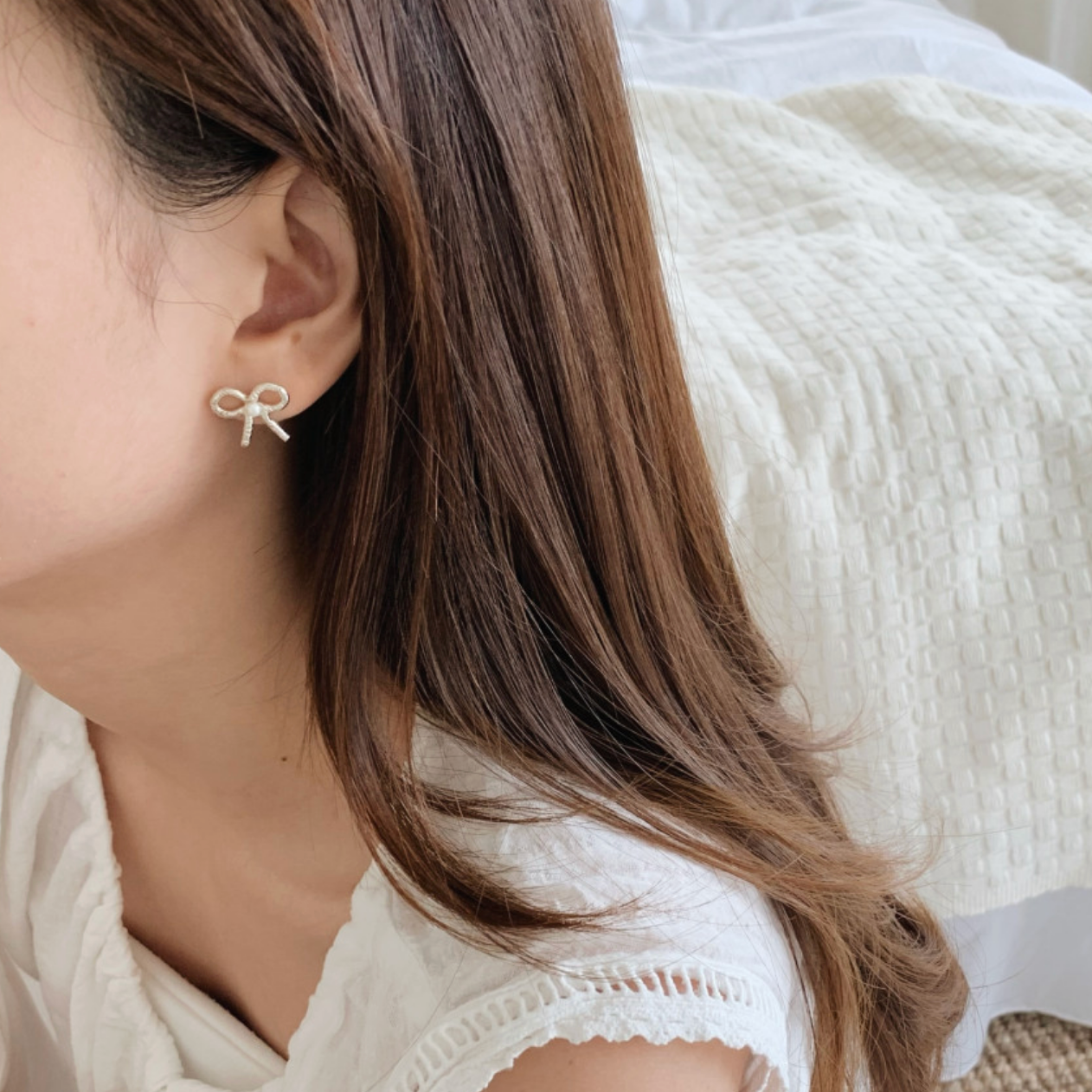 |Forimyme| |Silver 925| Ribbon Handmade Silver Earrings