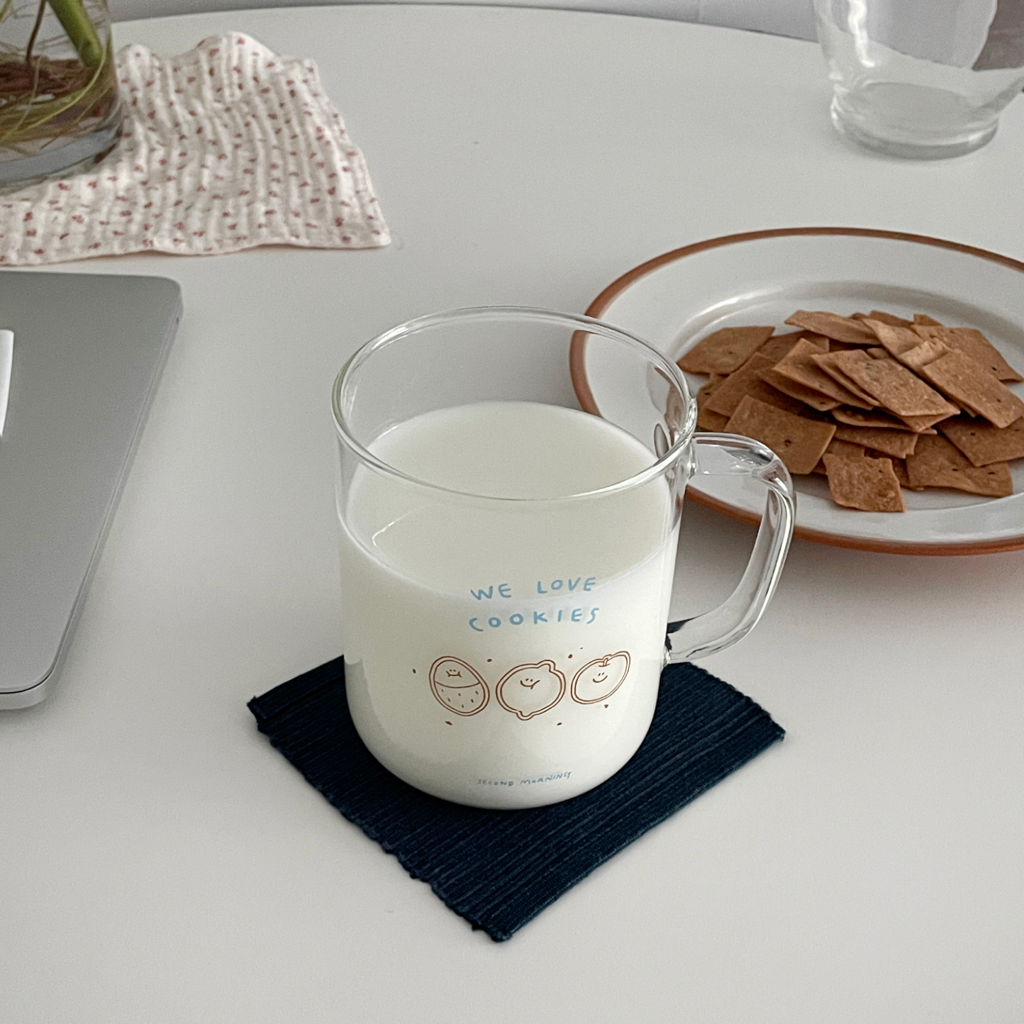 |second morning| Cookie Glass Cup 430ml
