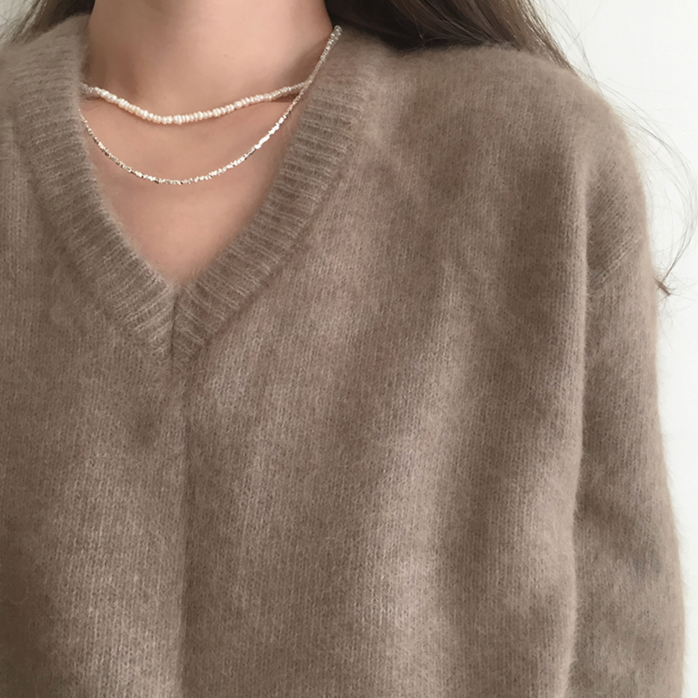 |moat| Silver Chip Necklace (silver925)