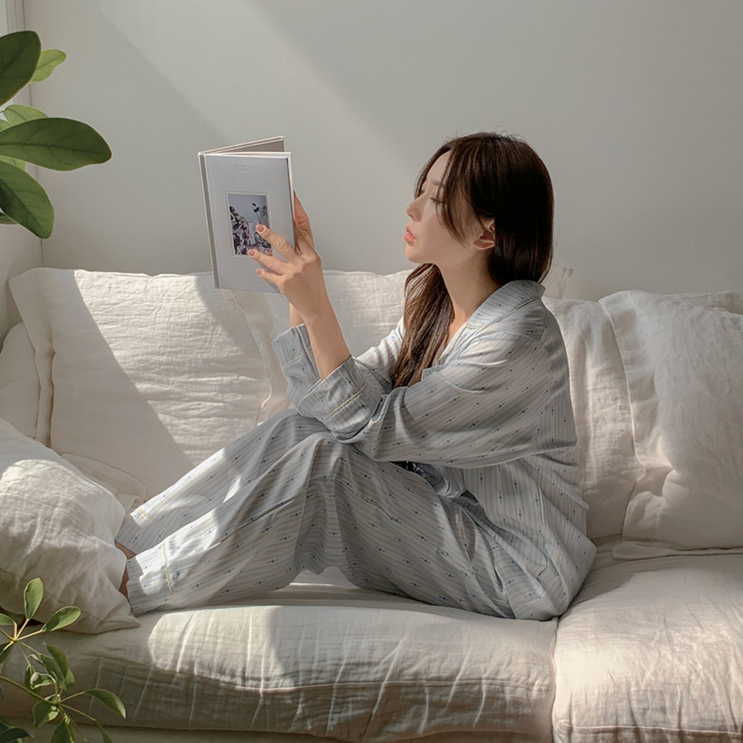 |Juuneedu| Mone Flower Stripe Pyjamas