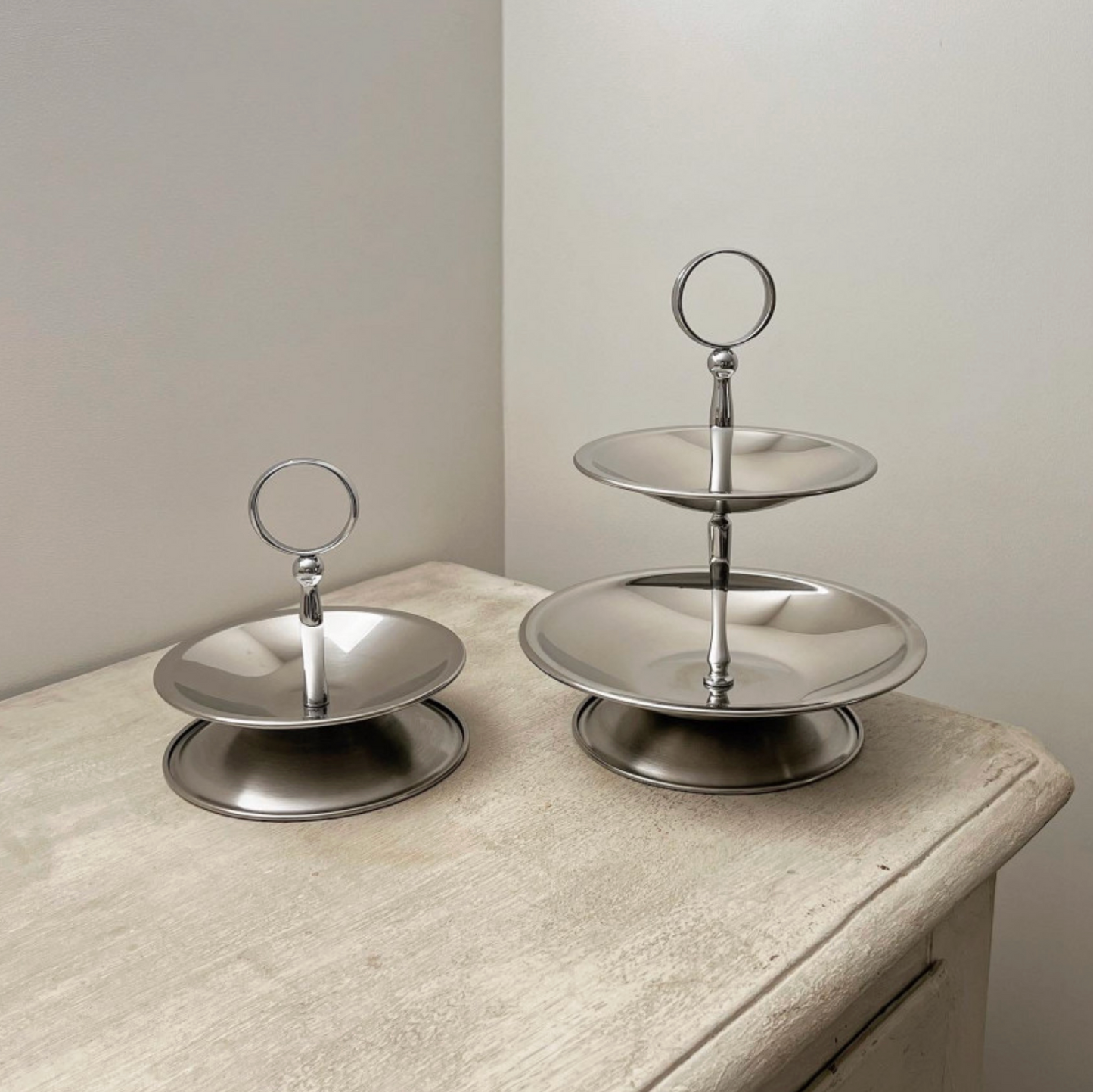 |Bracket Table| French Silver Tray