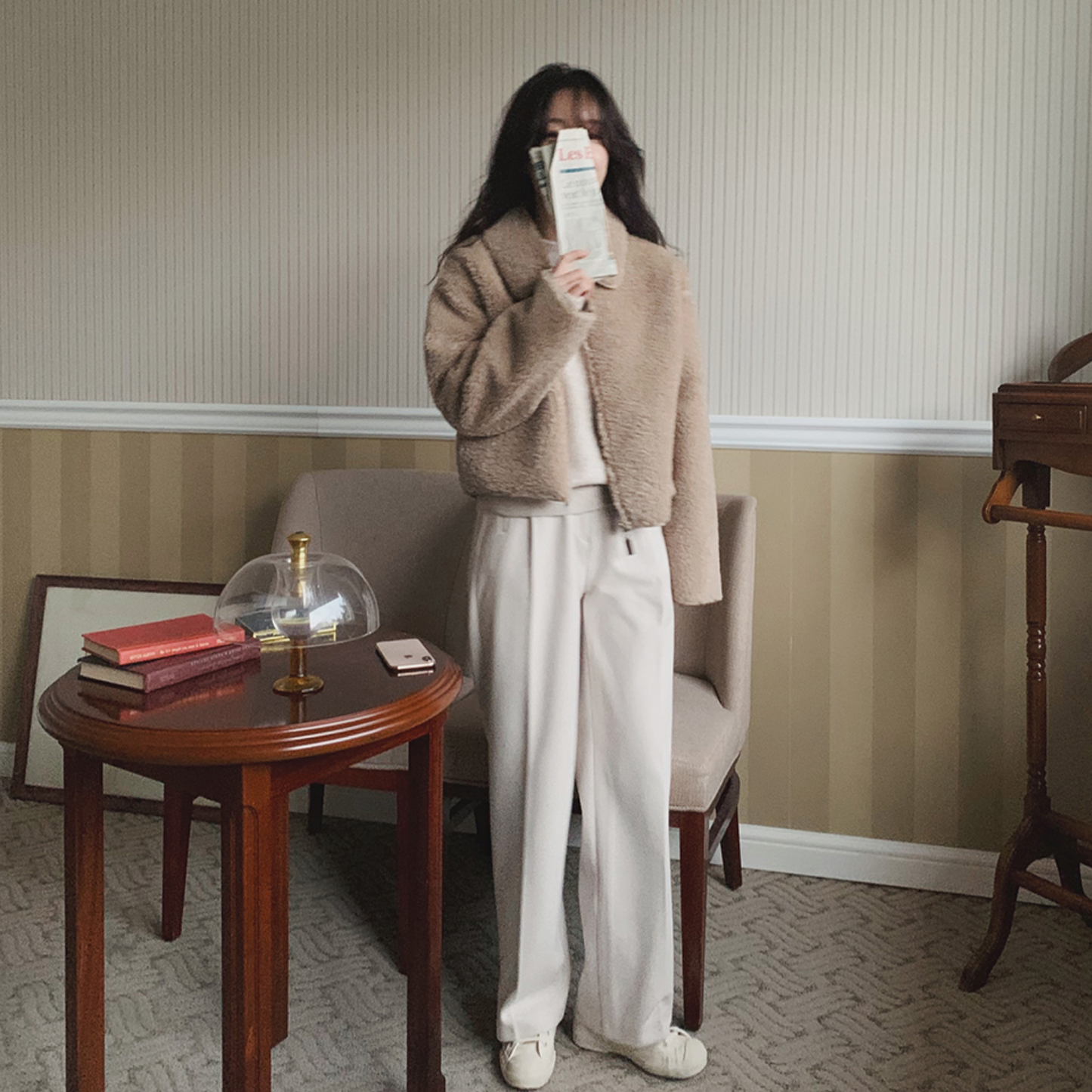 |SLOWAND| # SLOWMADE Moment Warm Pocket Winter Slacks