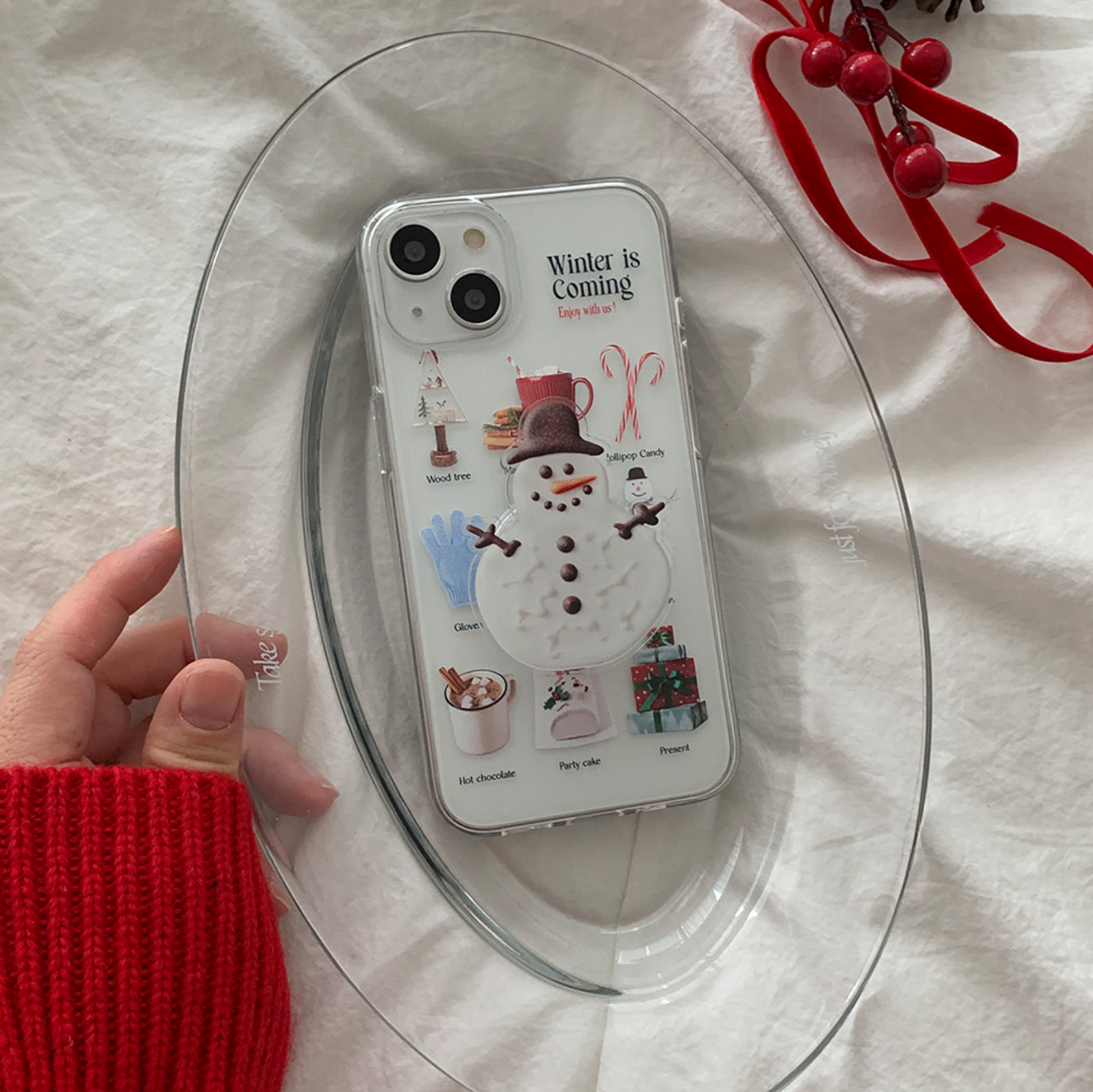 |Mademoment| Winter Collection Design Clear Phone Case (3 Types)