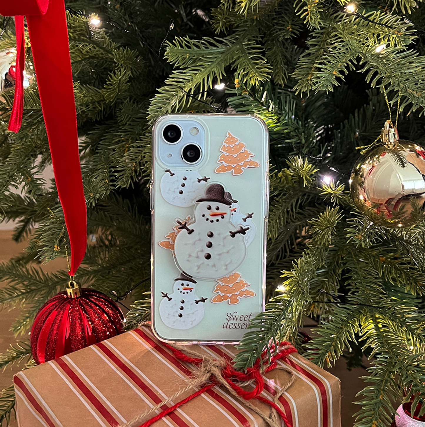 |Mademoment| Holiday Dessert Pattern Design Clear Phone Case (3 Types)