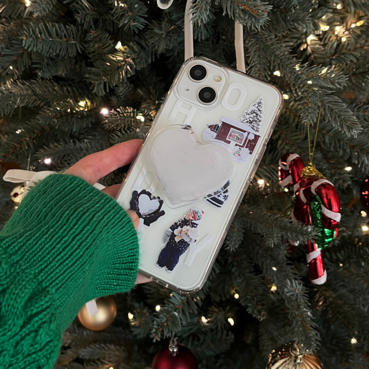 |Mademoment| Snowing Play Design Clear Phone Case (3 Types)