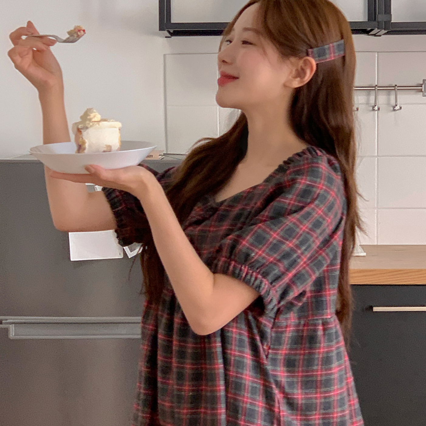 |Juuneedu| Favorite Hairpin Dress Pyjamas Set