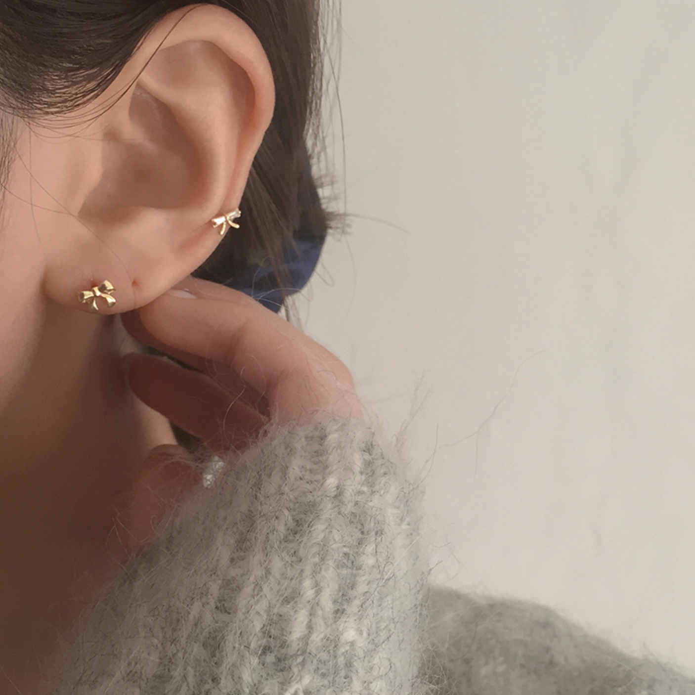 |moat| Gold Ribbon Earring Collection (10k gold)