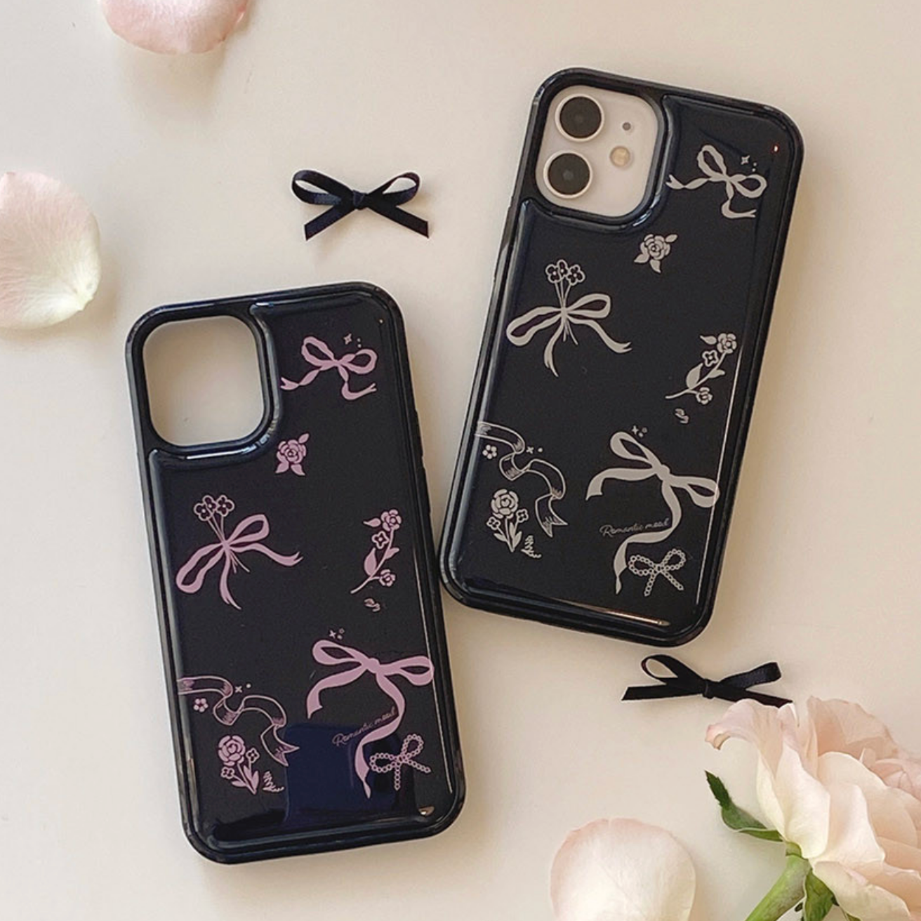 |Romantic Mood| Ribbon Epoxy Bumper Case