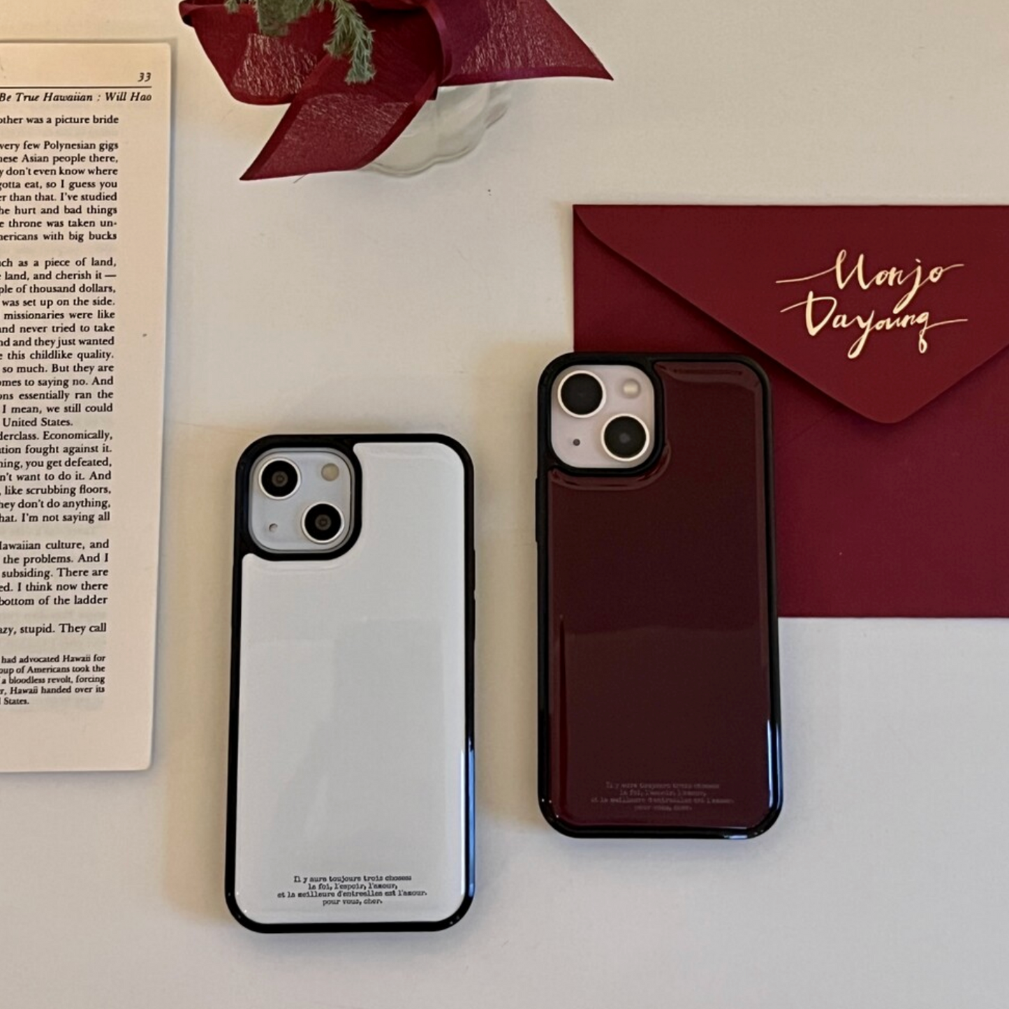 |dear my muse.| Simple White Epoxy Phone Case