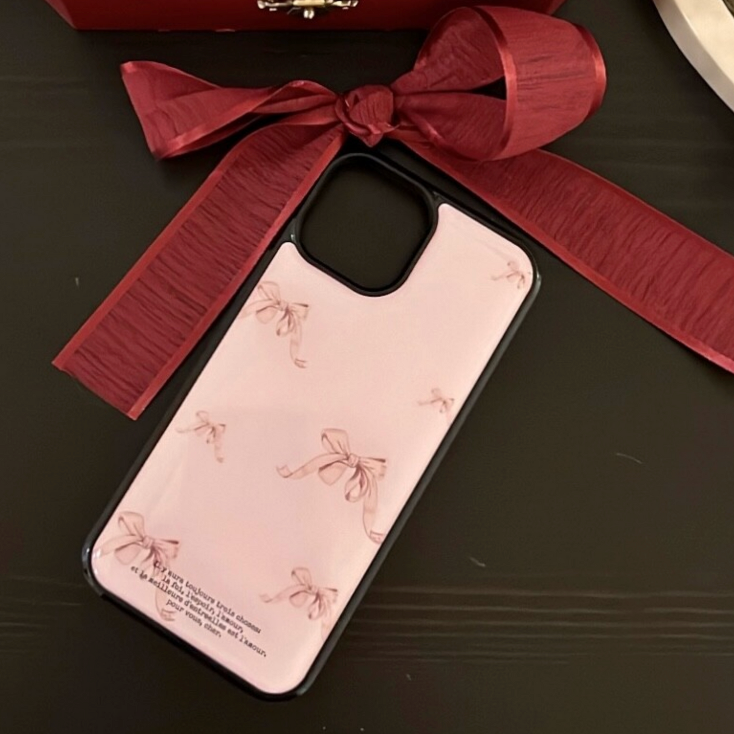 |dear my muse.| Pink Ribbon Epoxy Phone Case