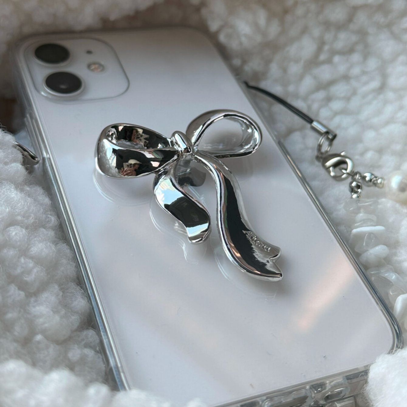 |Aicu Studio| Our Ribbon Bright Silver Phone Case (PRE-ORDER)