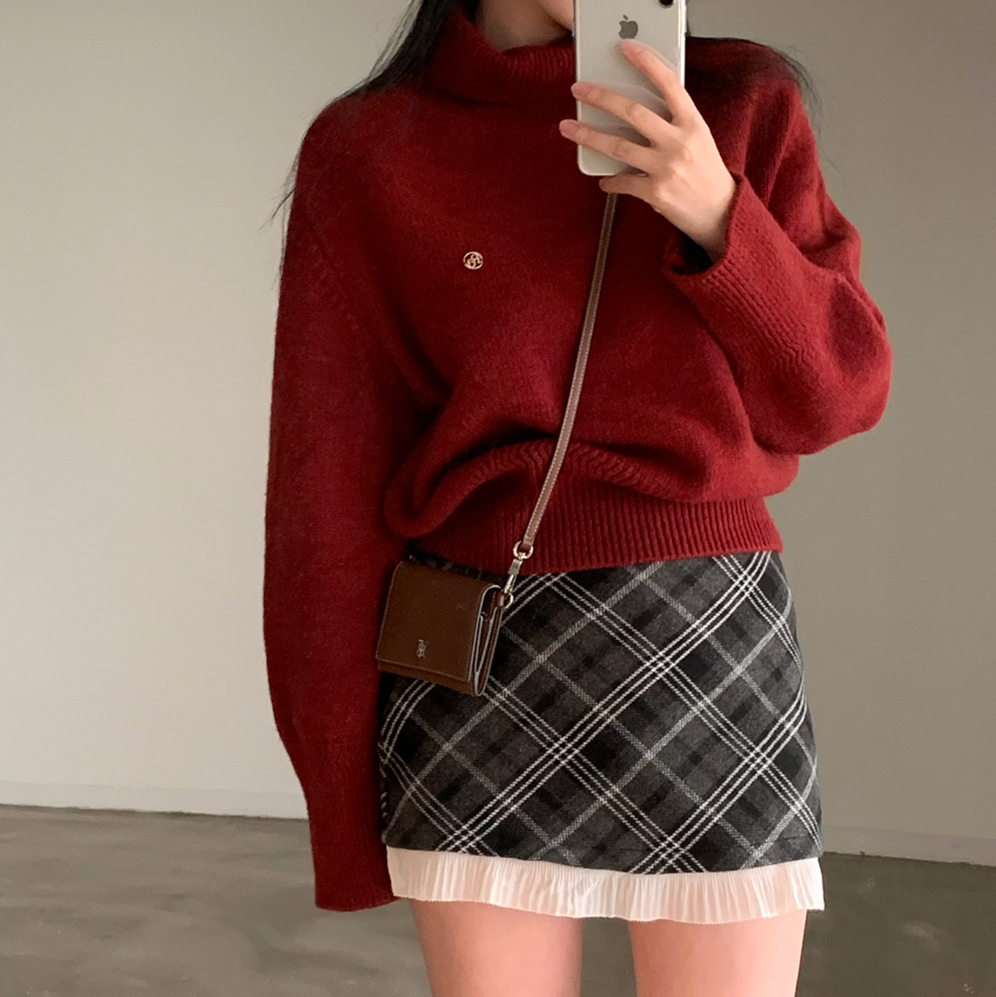 |CREAM CHEESE| Soft Turtleneck Knitwear