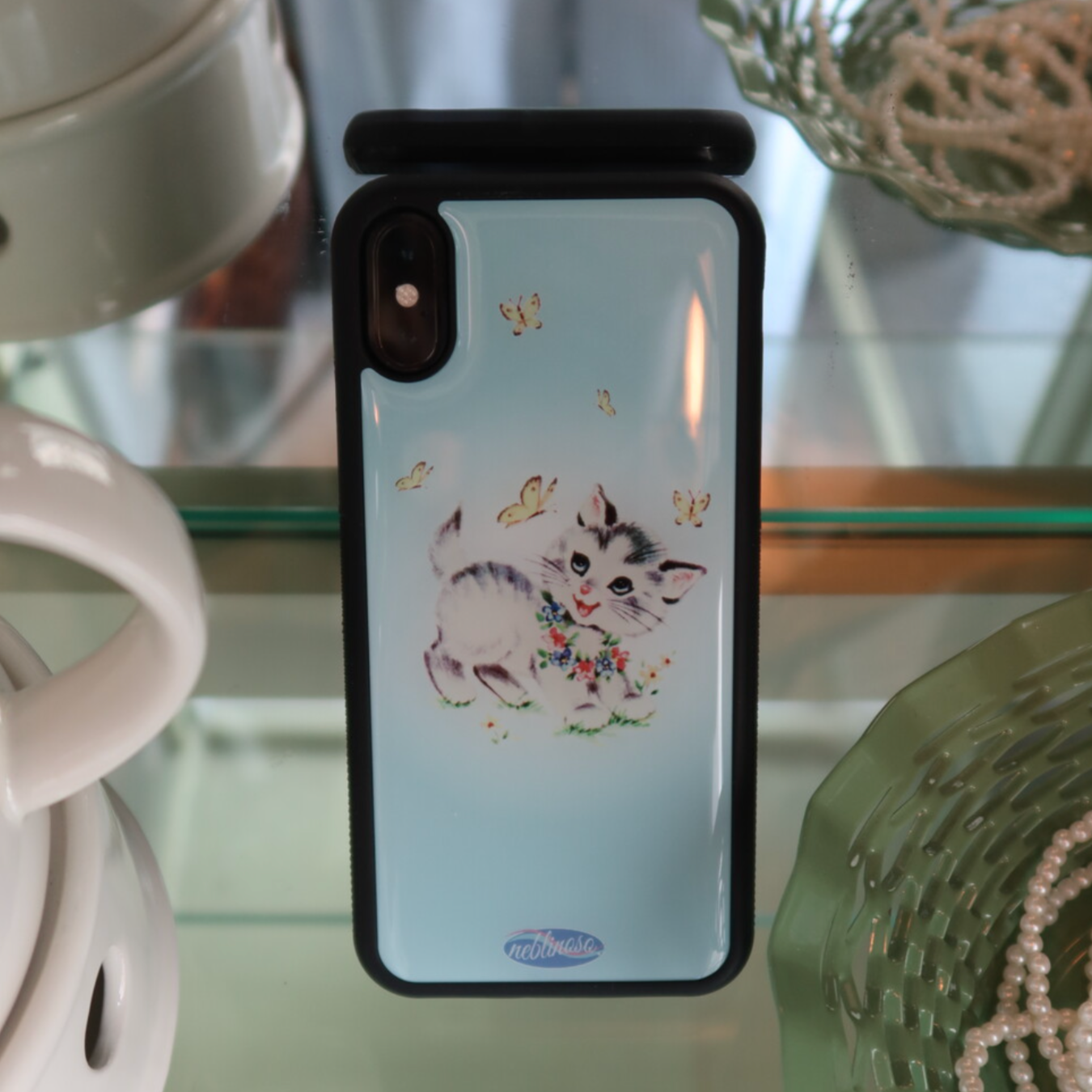 |neblinoso| Blue Cat Epoxy Phone Case