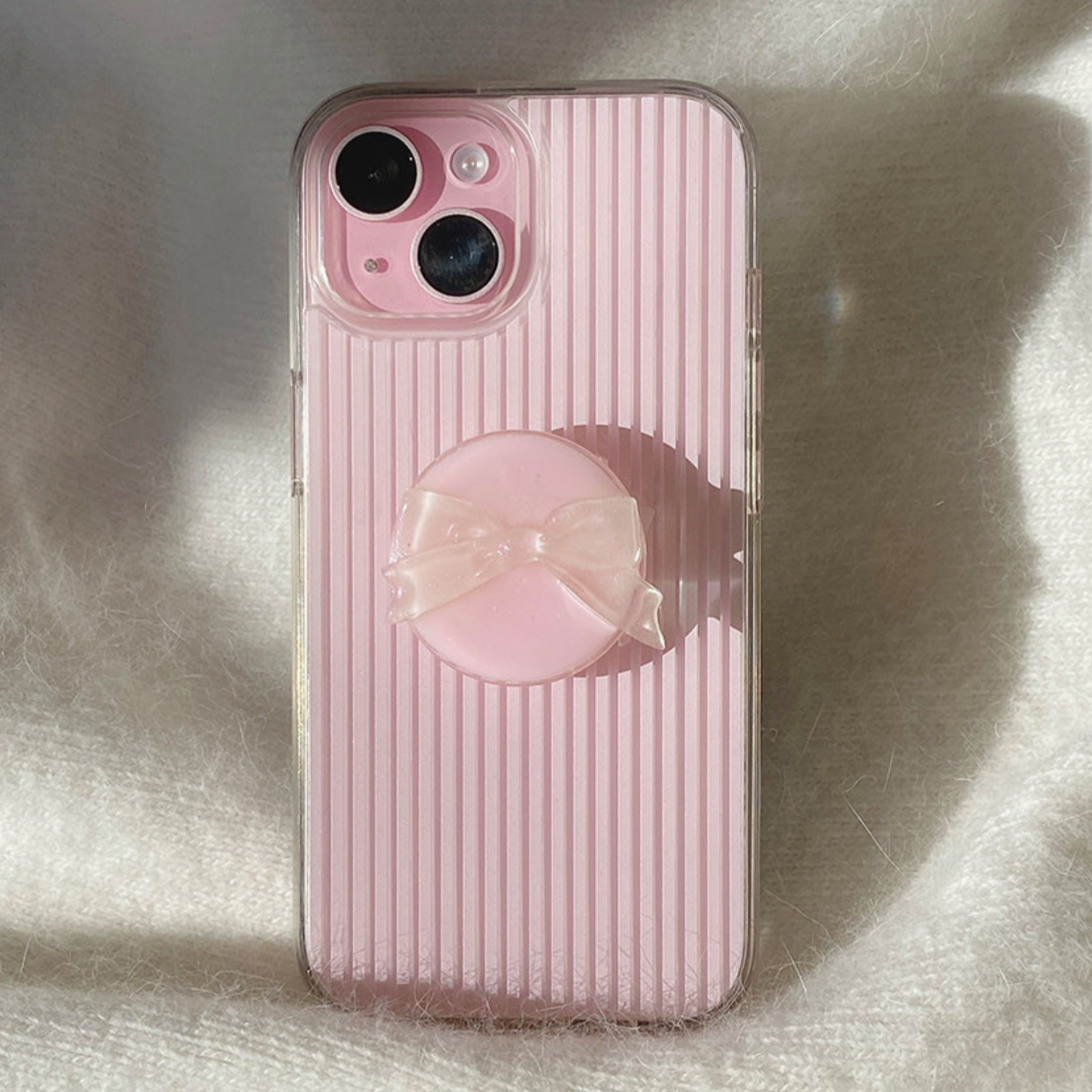 |Romantic Mood| Pink stripe Clear MagSafe Phone Case
