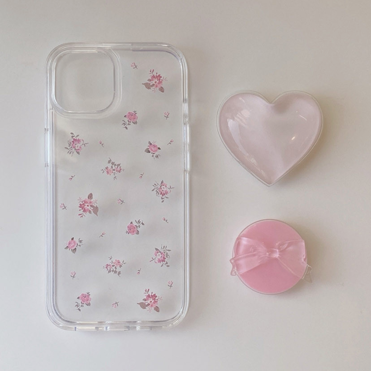 |Romantic Mood| Rose Letter Flower Clear Phone Case