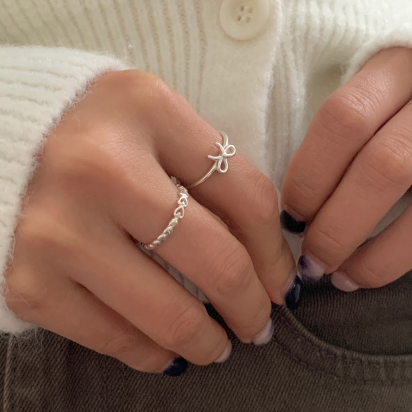 |SOYE PI-NE| (silver925) Netty Heart Silver Ring