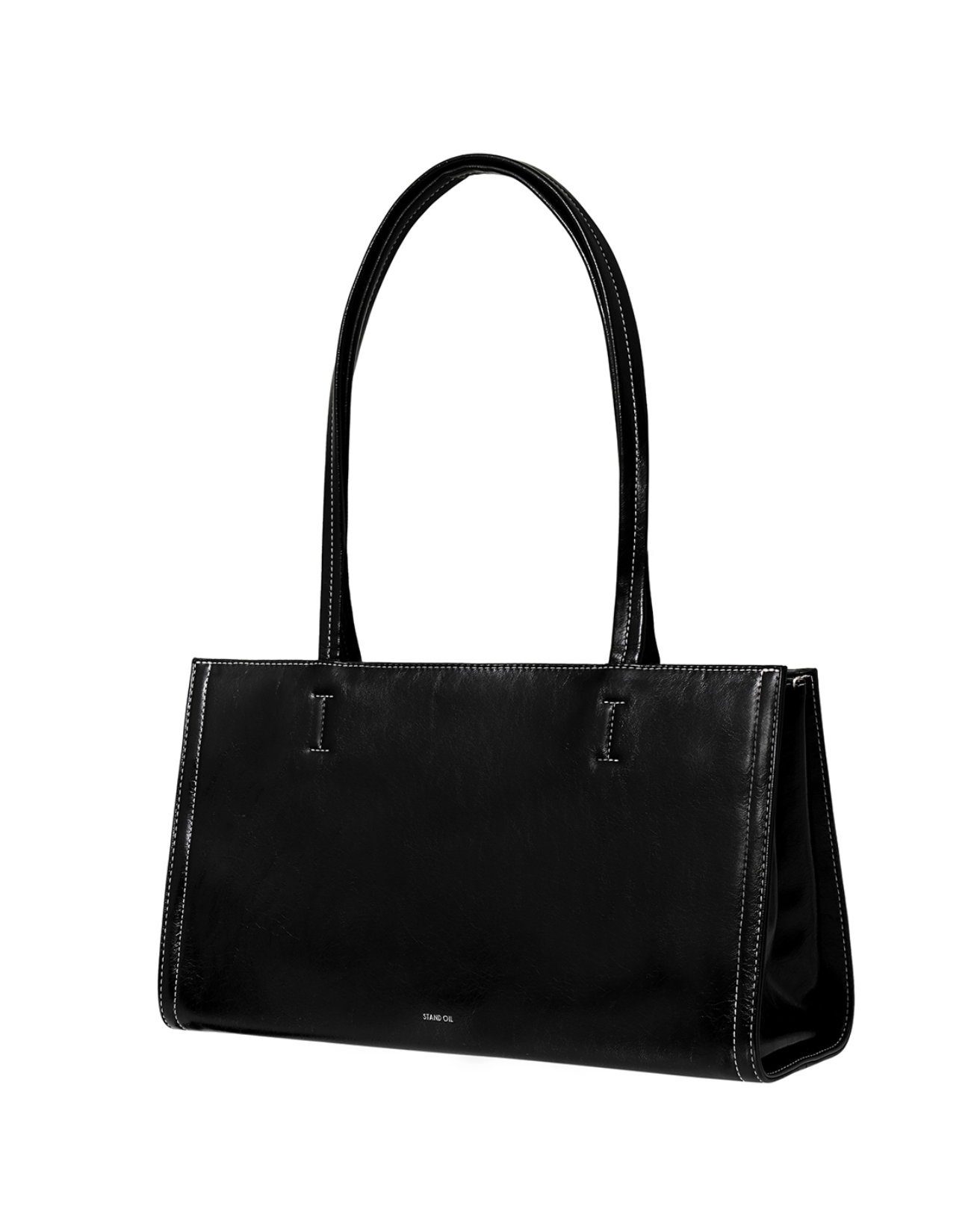 |STAND OIL| Oblong bag (Stitch Black)
