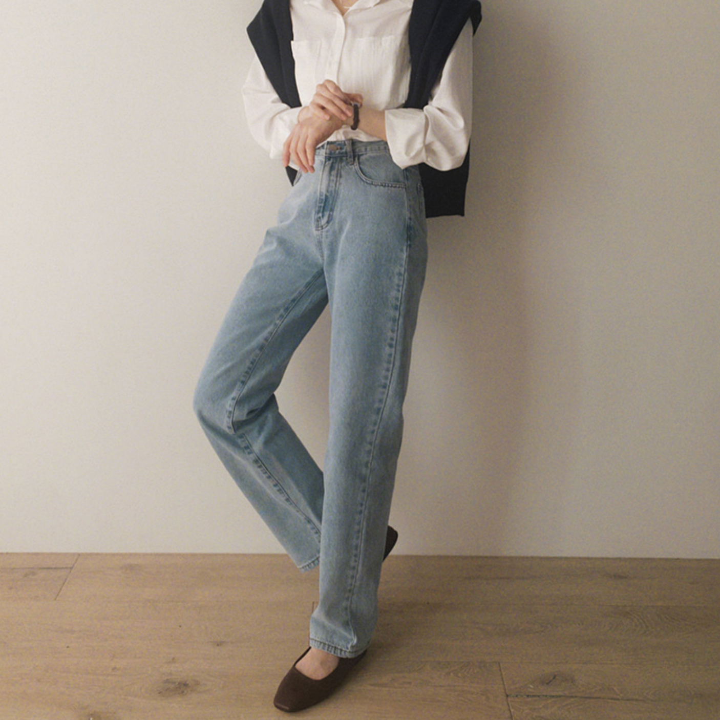 |SLOWAND| # SLOWMADE DAY Straight Denim Pants