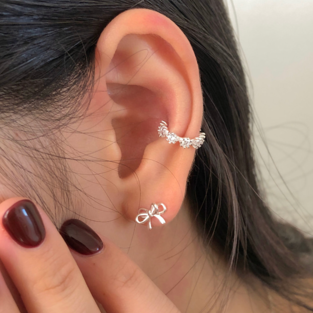 |DUNGEUREON| 925Silver Cubic Ear Cuff