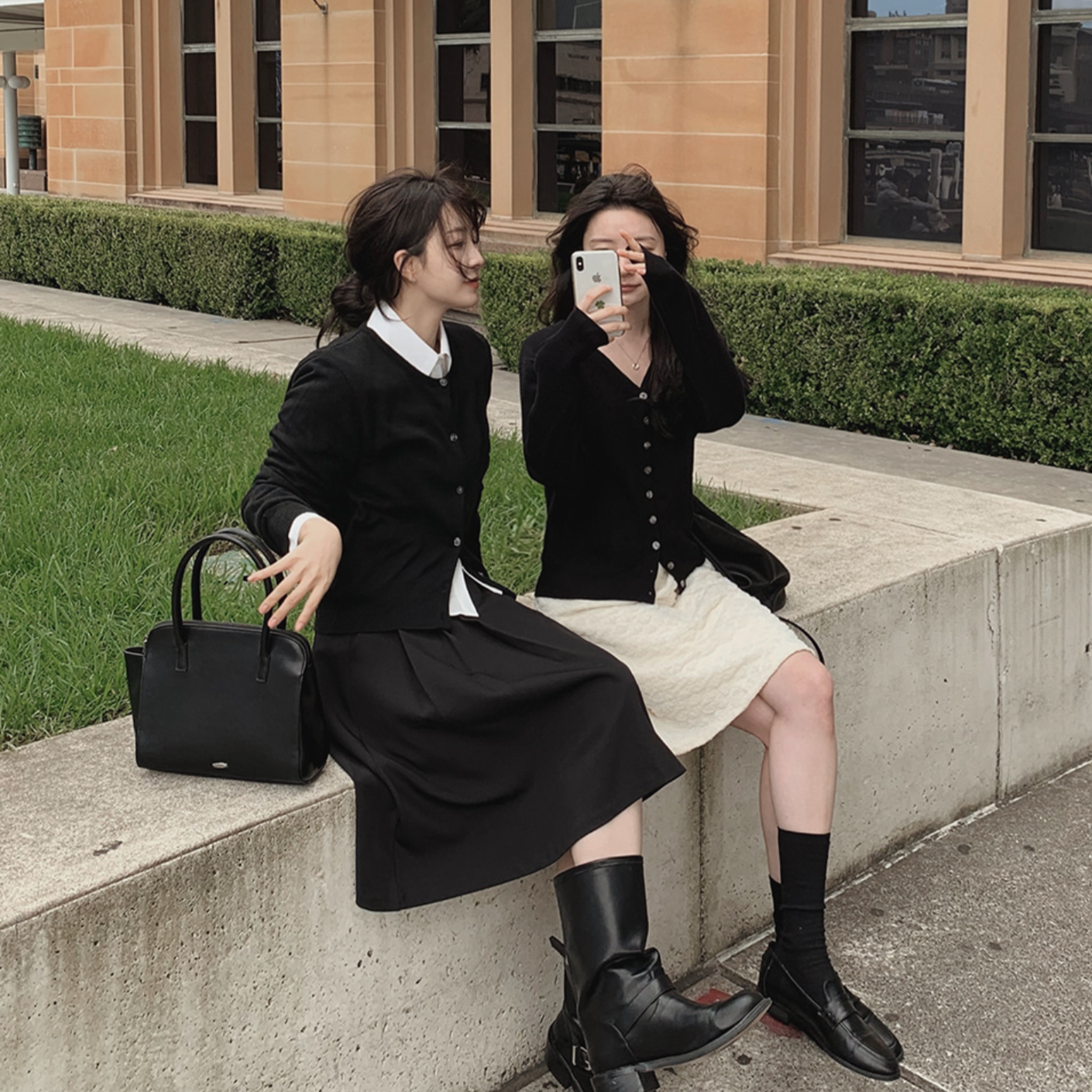 |SLOWAND| # SLOWMADE Cashmere Round Cardigan