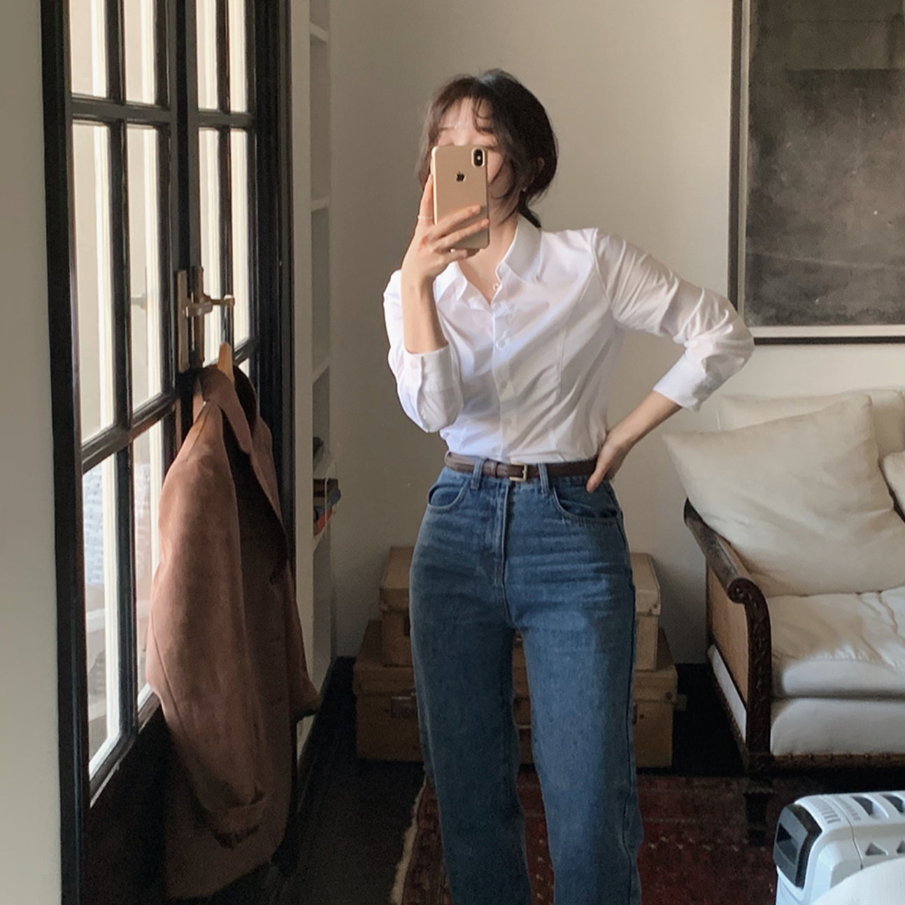 |SLOWAND| # SLOWMADE Yours Line Shirt (Slim Crop Fit/Standard Fit)