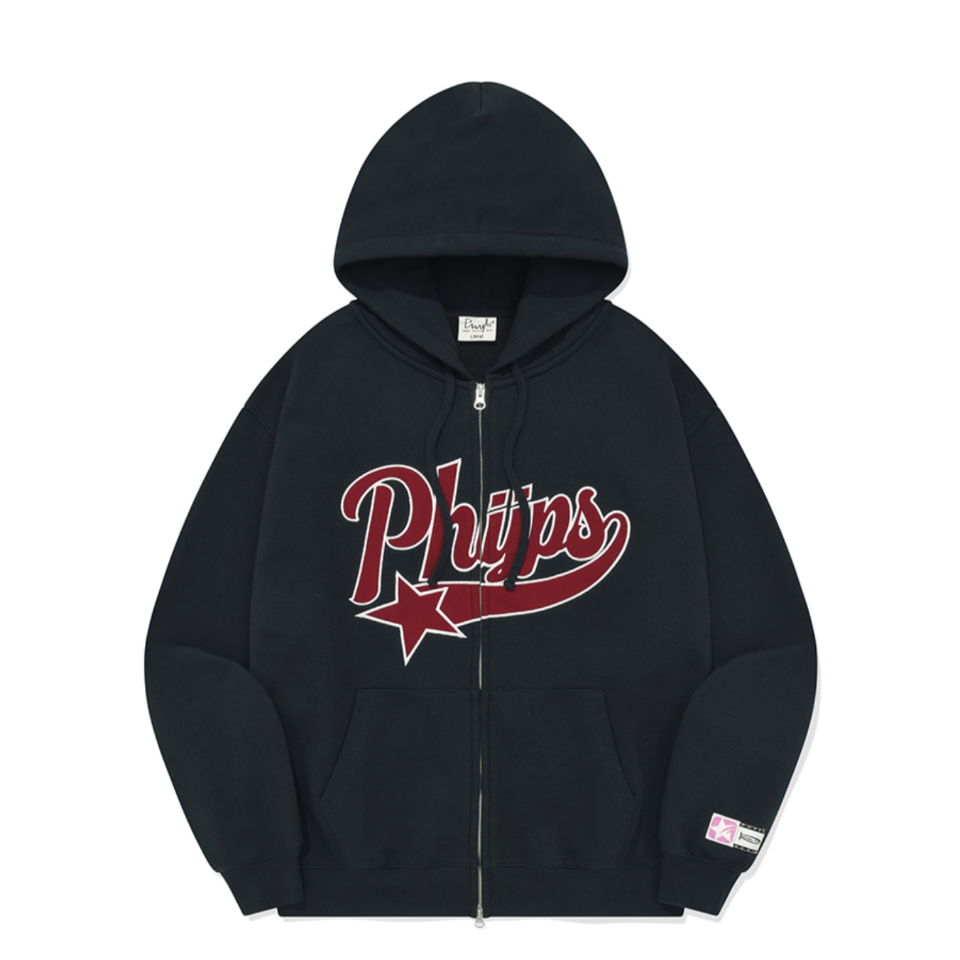 |PHYPS| STAR TAIL HOODIE ZIP UP RED