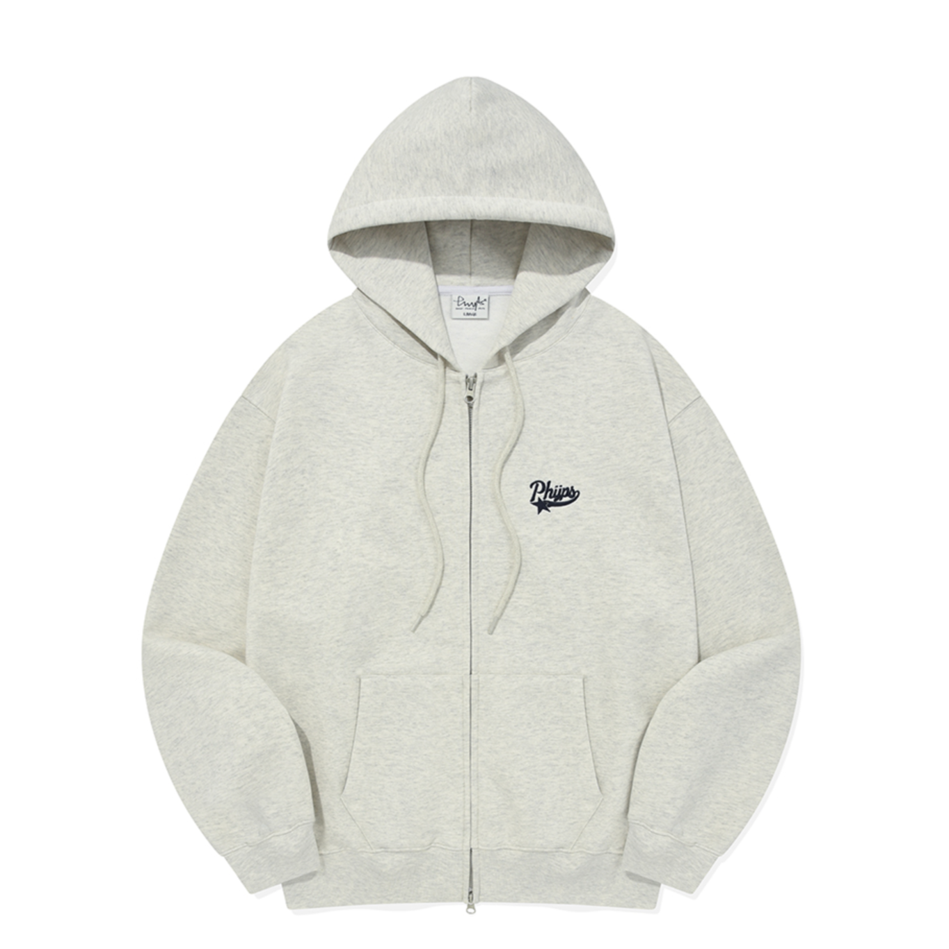 |PHYPS| SMALL STAR TAIL HOODIE ZIP UP OATMEAL