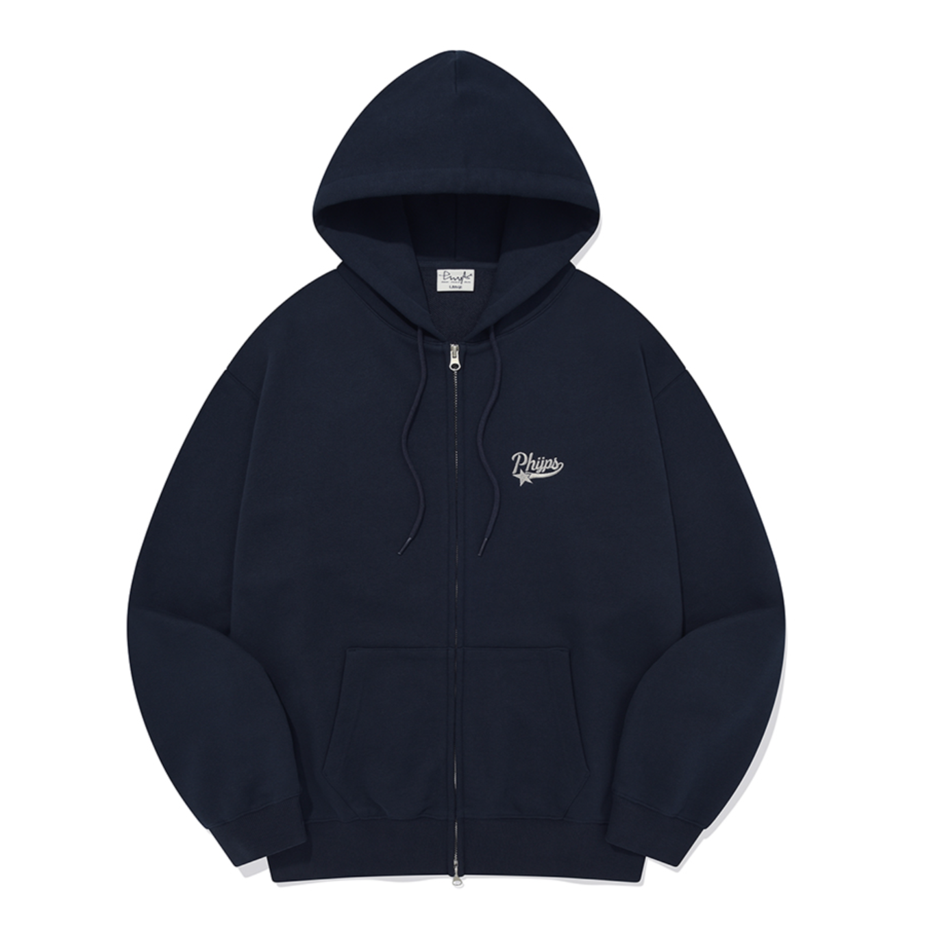 |PHYPS| SMALL STAR TAIL HOODIE ZIP UP NAVY