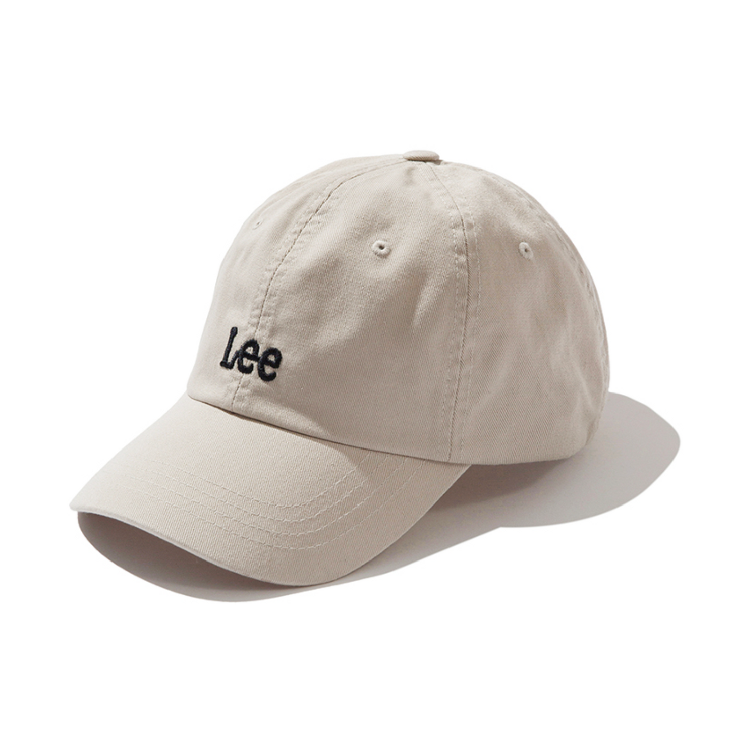 |LEE| SMALL TWITCH LOGO COTTON CURVE BALL CAP BEIGE