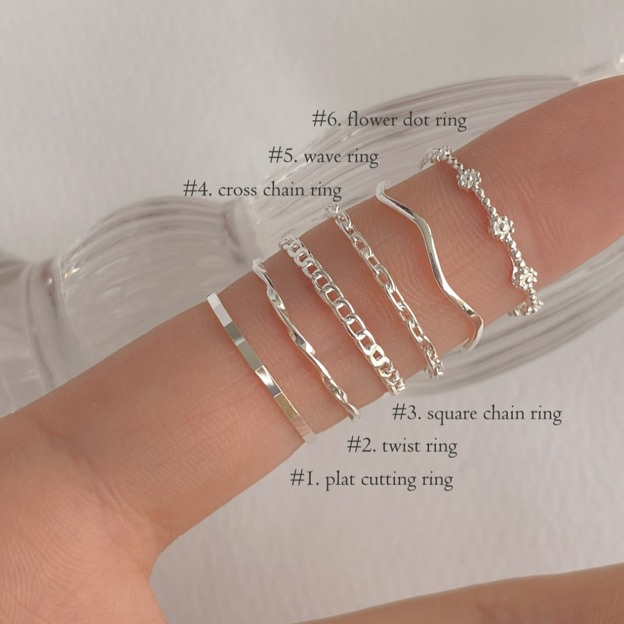 |aube n berry| 925 Silver Lake Layered Ring Collection