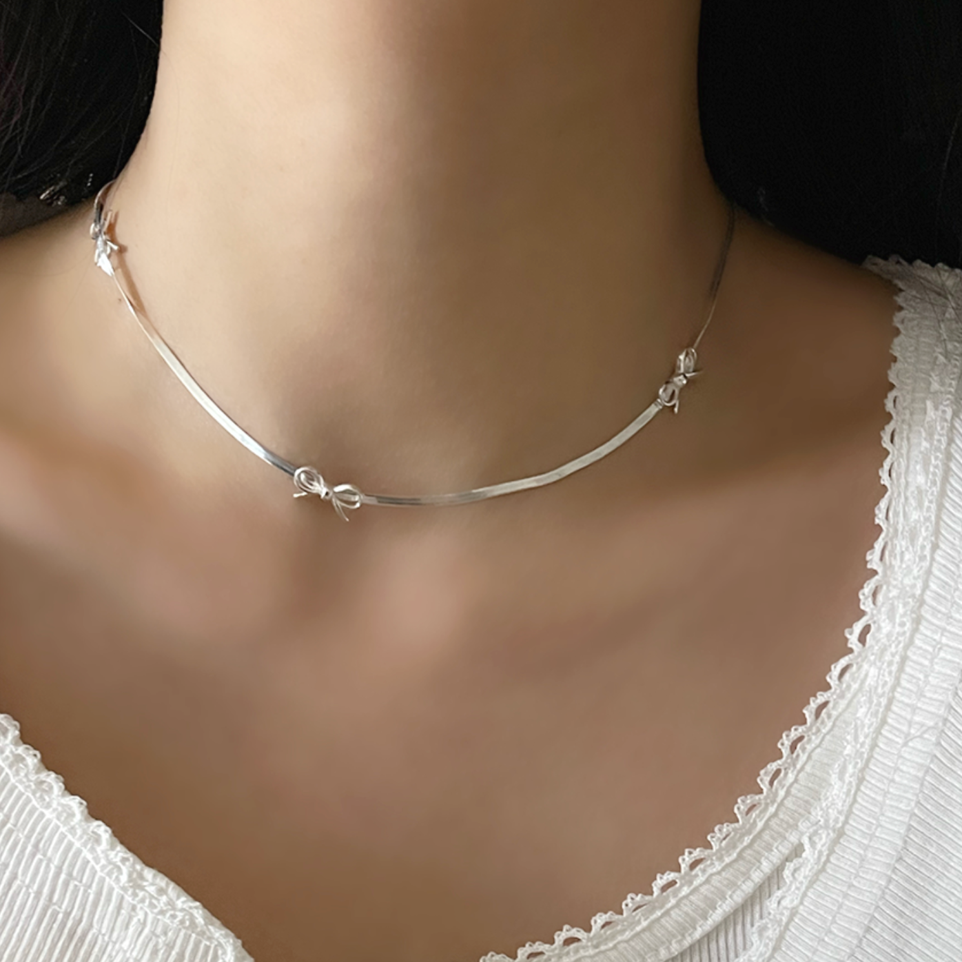 |ATTHEROOM| Silver925 Alice Ribbon Necklace