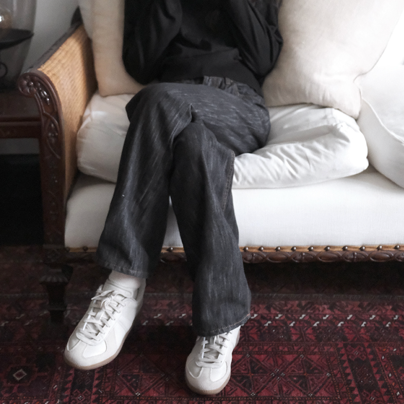 |SLOWAND| Non-Fade Raw Denim Pants