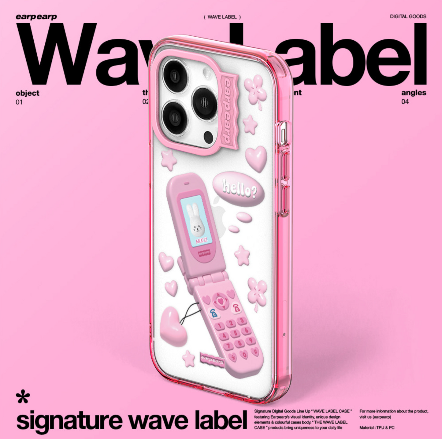|earp earp| Wave Label Folder Phone PoPo Clear Phone Case / MagSafe Phone Case
