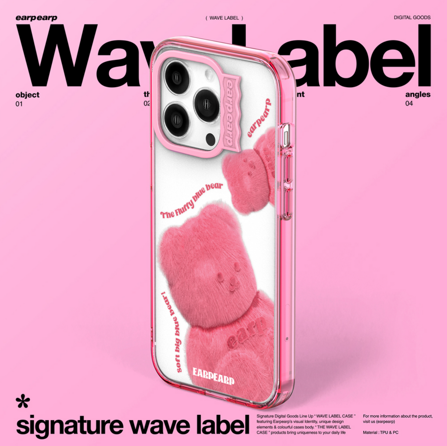 |earp earp| Wave Label FUR BIG FACO Clear Phone Case / MagSafe Phone Case