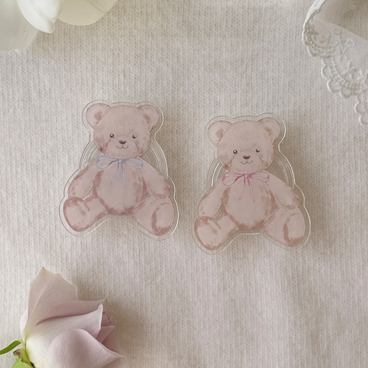 |Romantic Mood| Bear Acrylic Smart Tok (MagSafe)