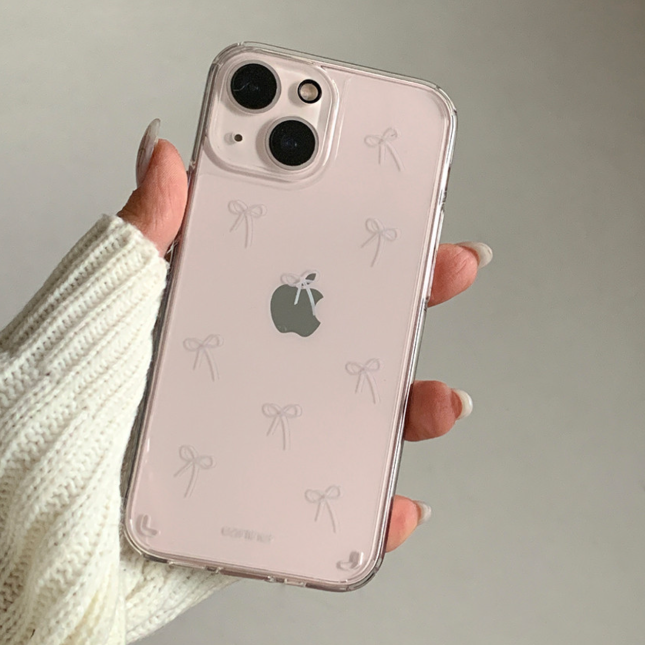 |earliner| Silver Ribbon Pattern Jelly Hard Case