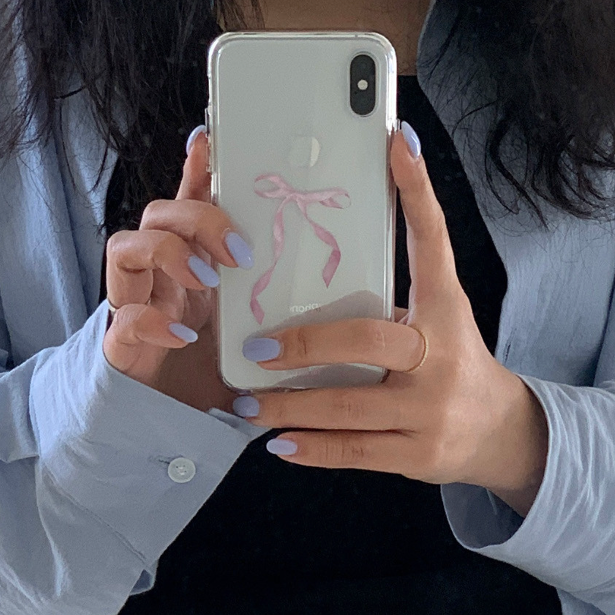 |earliner| Vintage Pink Ribbon Jelly Hard Case
