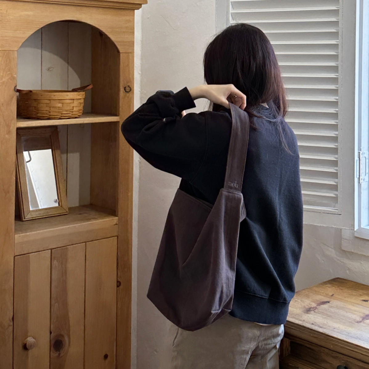 |noh| Basic bag Brown (S size)