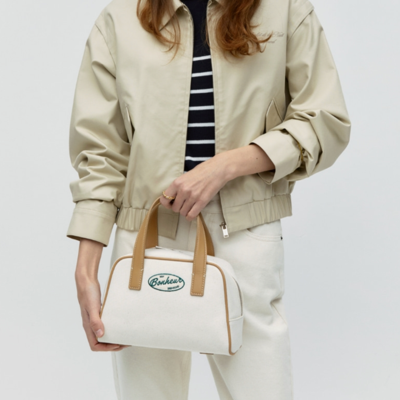 |depound| Bowling Canvas Bag (Tote) - Beige
