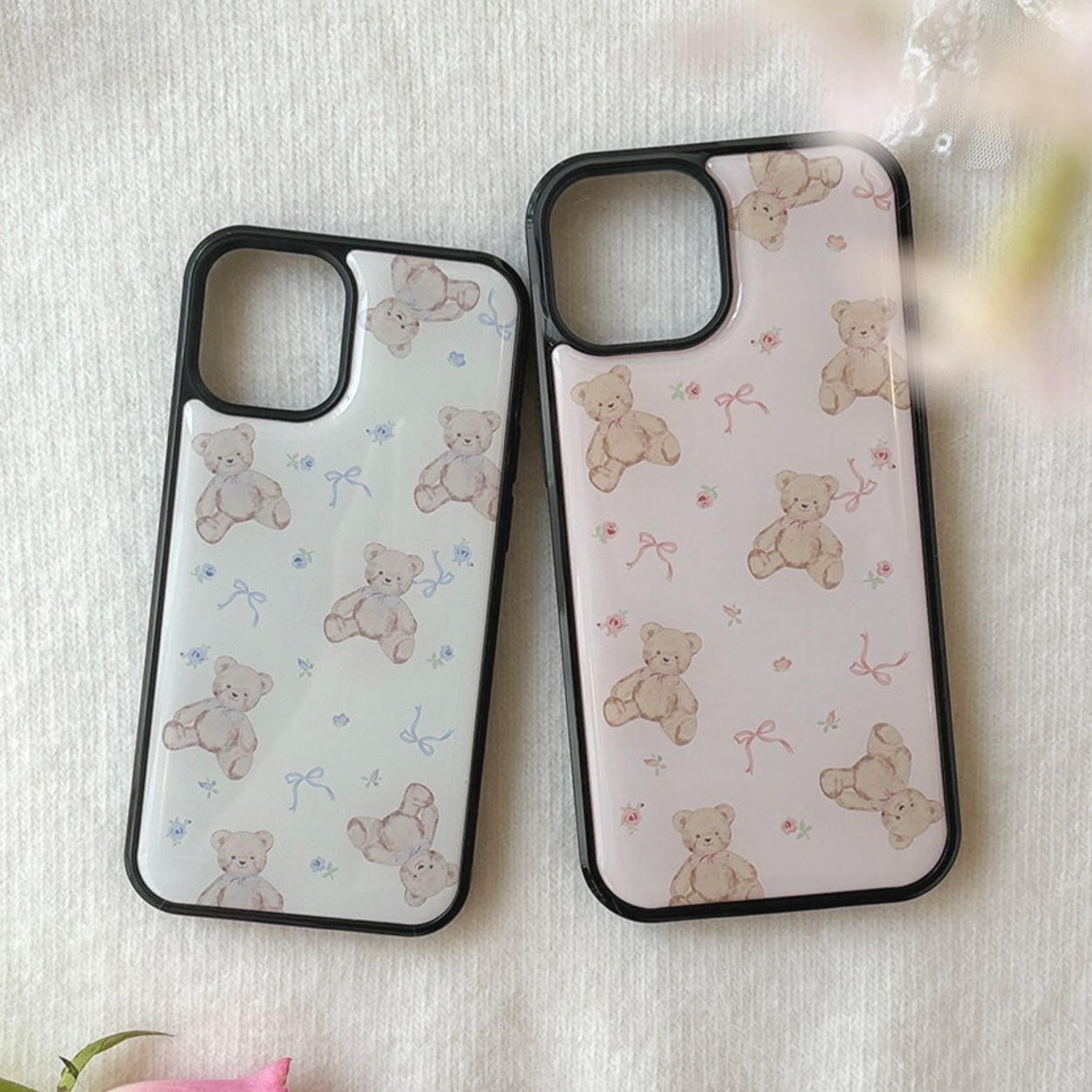 |Romantic Mood| Flower Bear Epoxy Phone Case