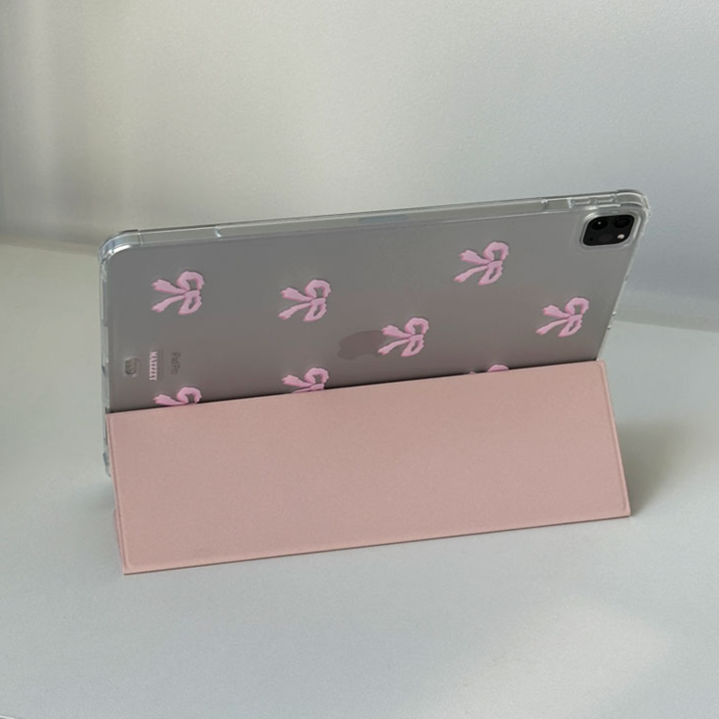 |MAZZZZY| Ribbon Pattern Sandpink Ipad Case