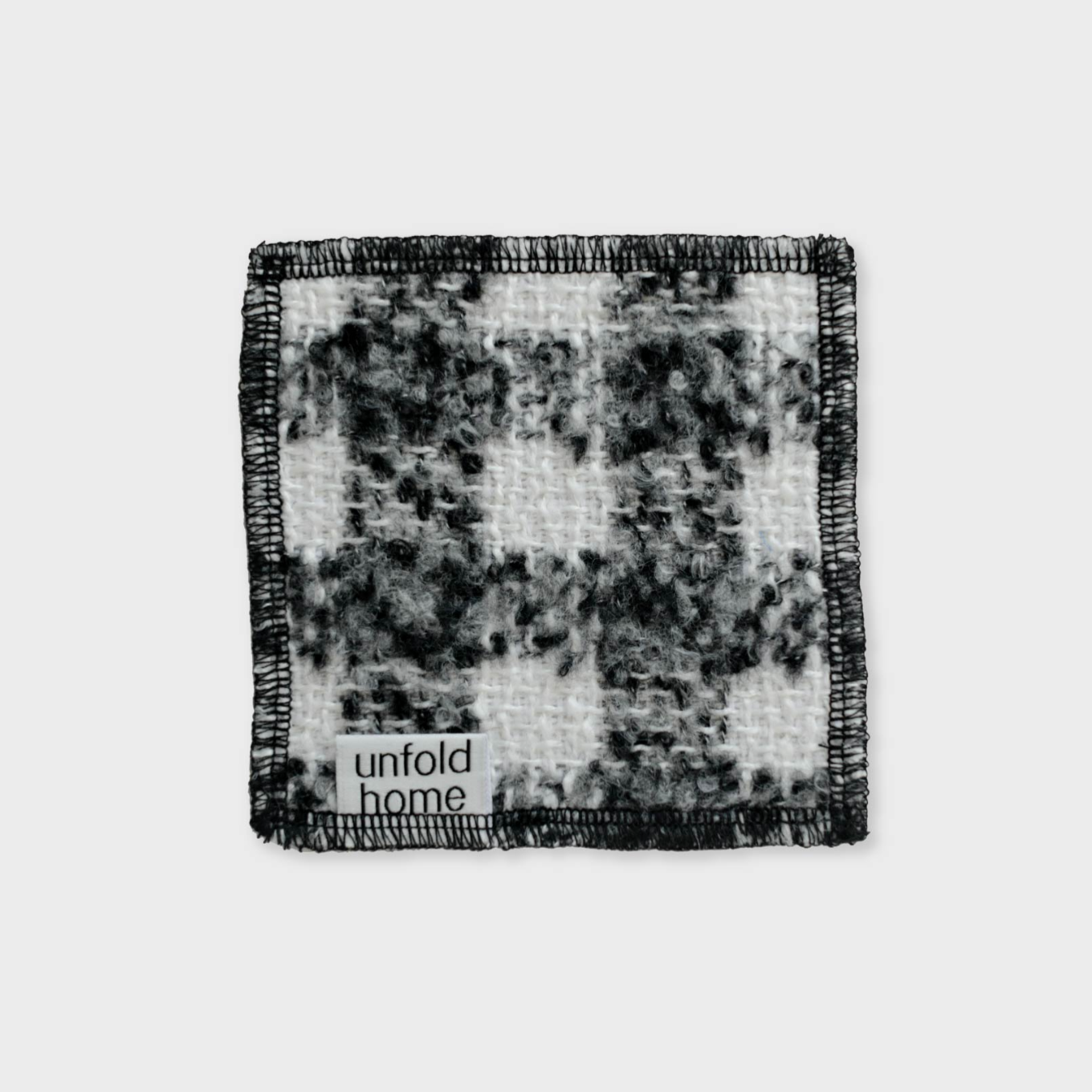 |unfold| Coaster (Black Gingham)