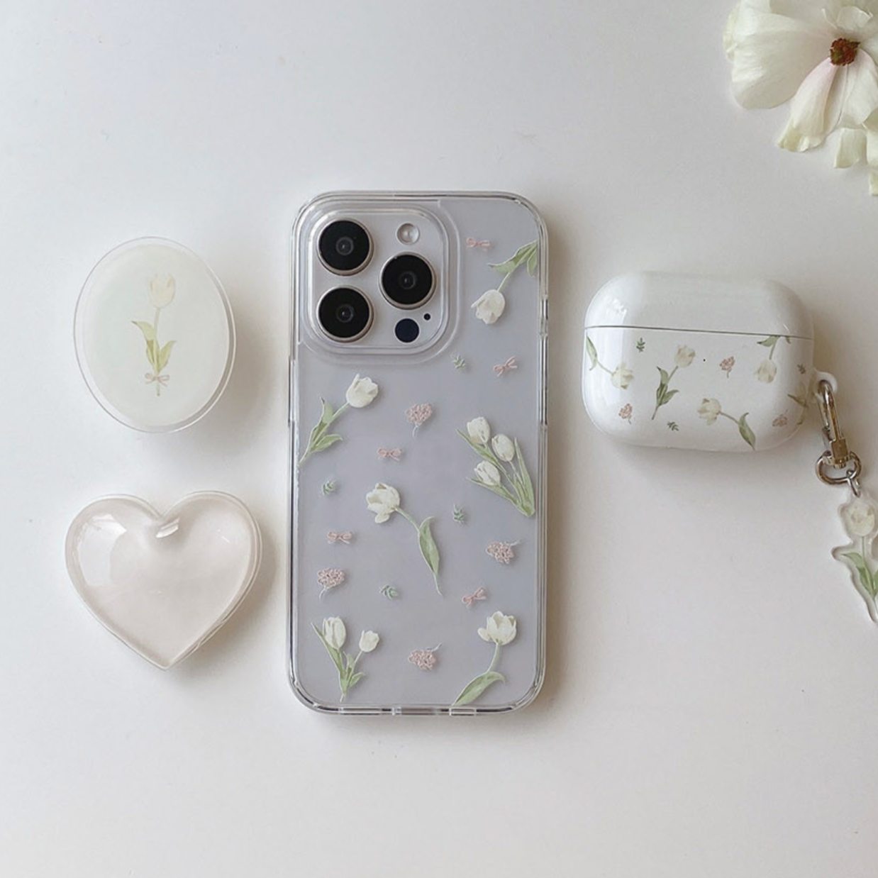 |Romantic Mood| Chiffon Tulip Jelly Case