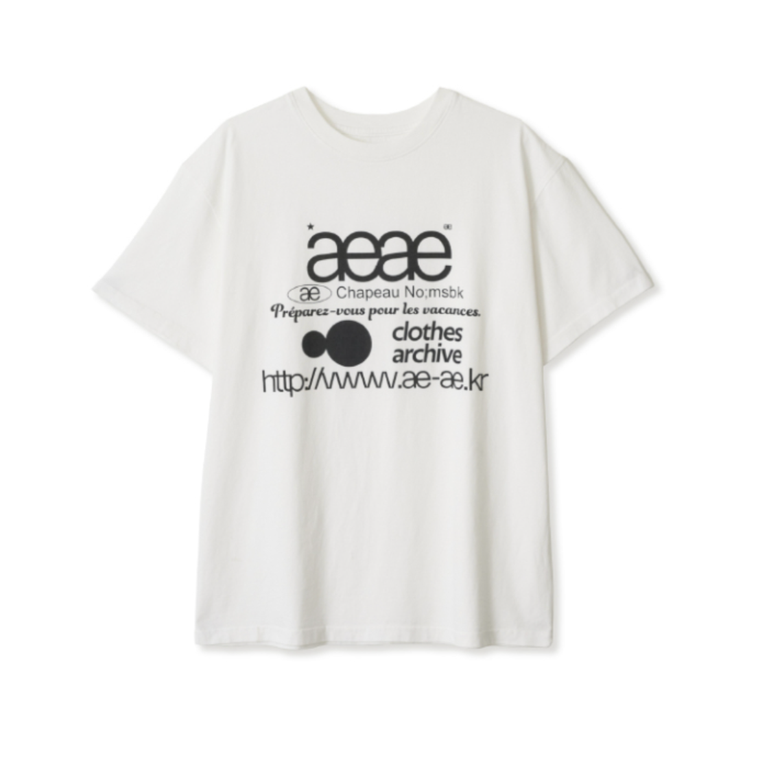 |aeae| WEB LOGO T-SHIRTS |WHITE|