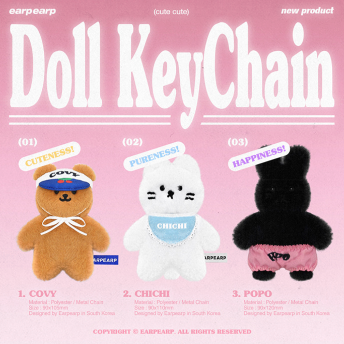 |earp earp| COVY/ CHICHI/ POPO Keyring